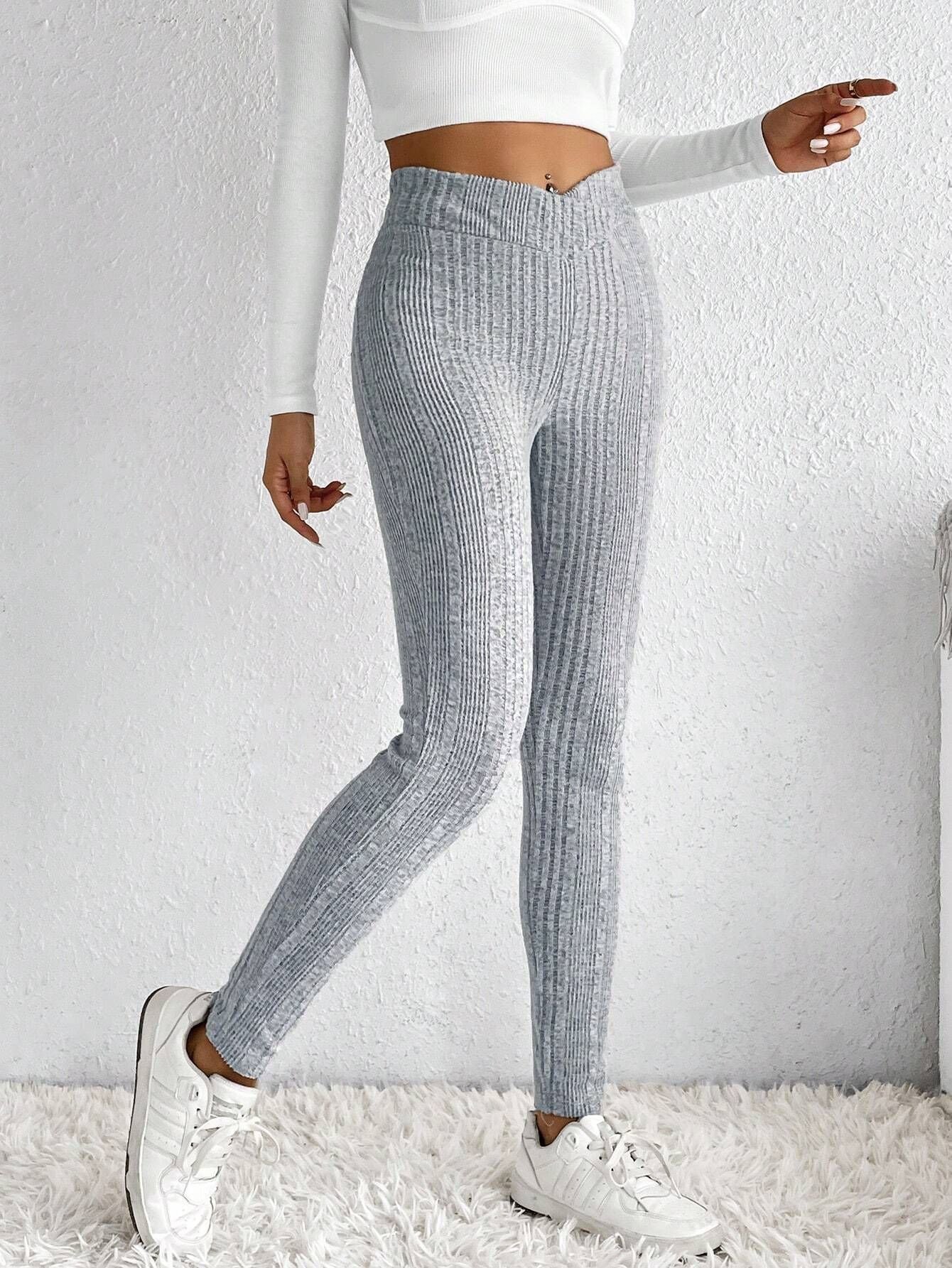 Casual Plain Long Leggings