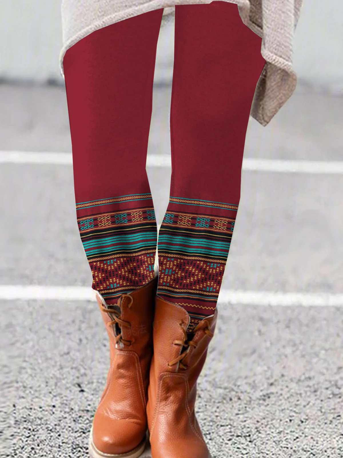 Casual Ethnic Long Leggings