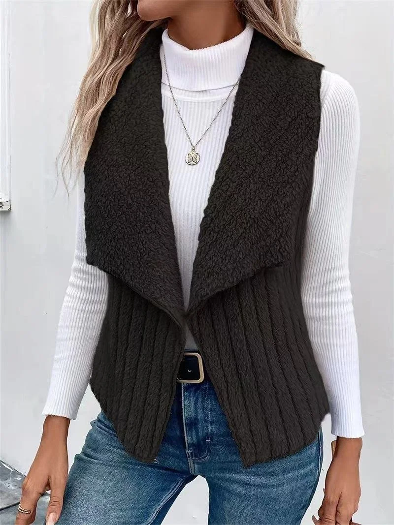 Women's Plain Fleece Loose Vest