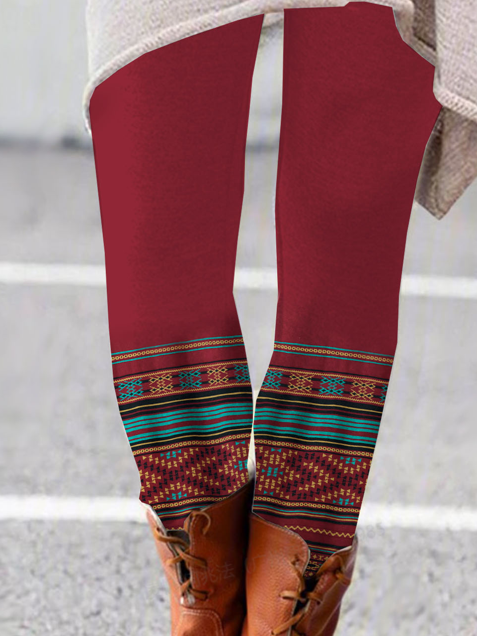 Casual Ethnic Long Leggings