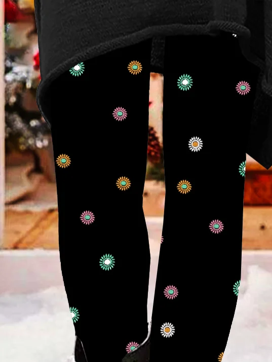 Vintage Small Daisy Long Leggings