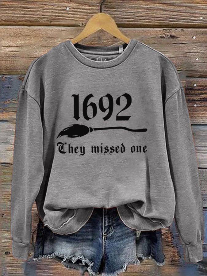 Halloween Casual Crew Neck Text Letters Sweatshirt