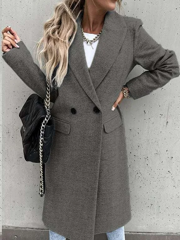 Women's Plain Regular Loose Coat