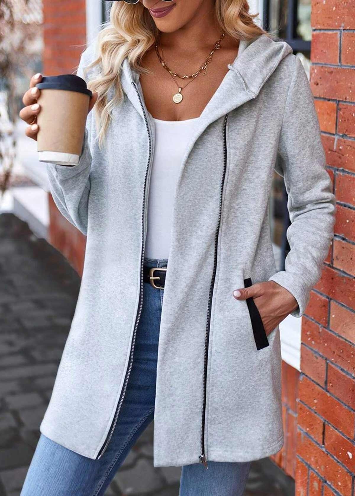 Women's Plain Thicken Loose Jacket