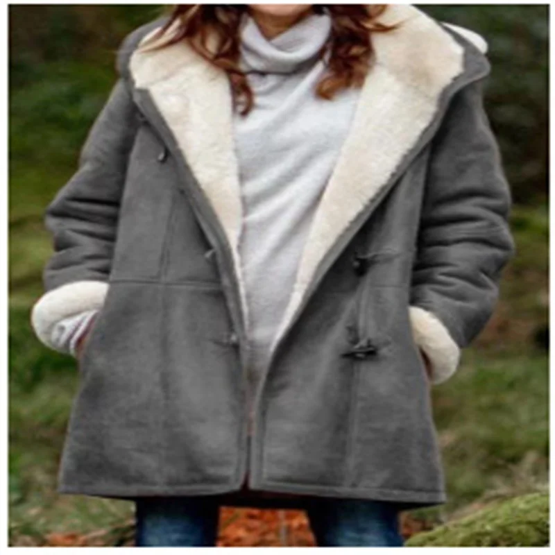 Women's Plain Fleece Loose Jacket