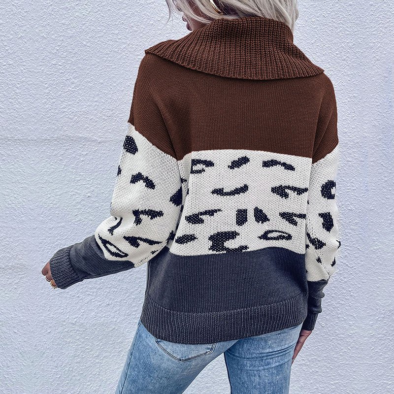 Women Yarn/Wool Yarn Striped Long Sleeve Comfy Casual Sweater