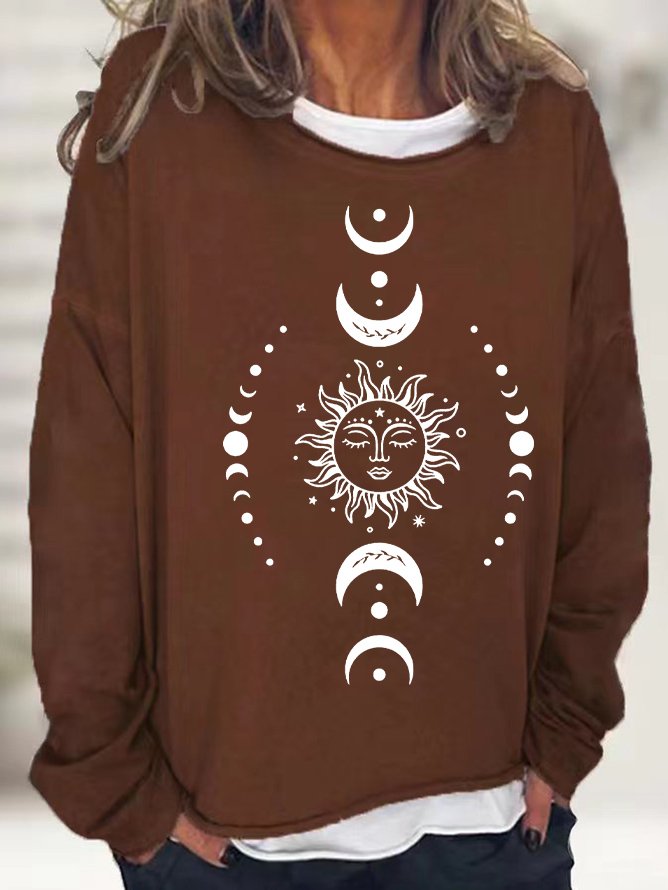 Vintage Crew Neck Sun Sweatshirt