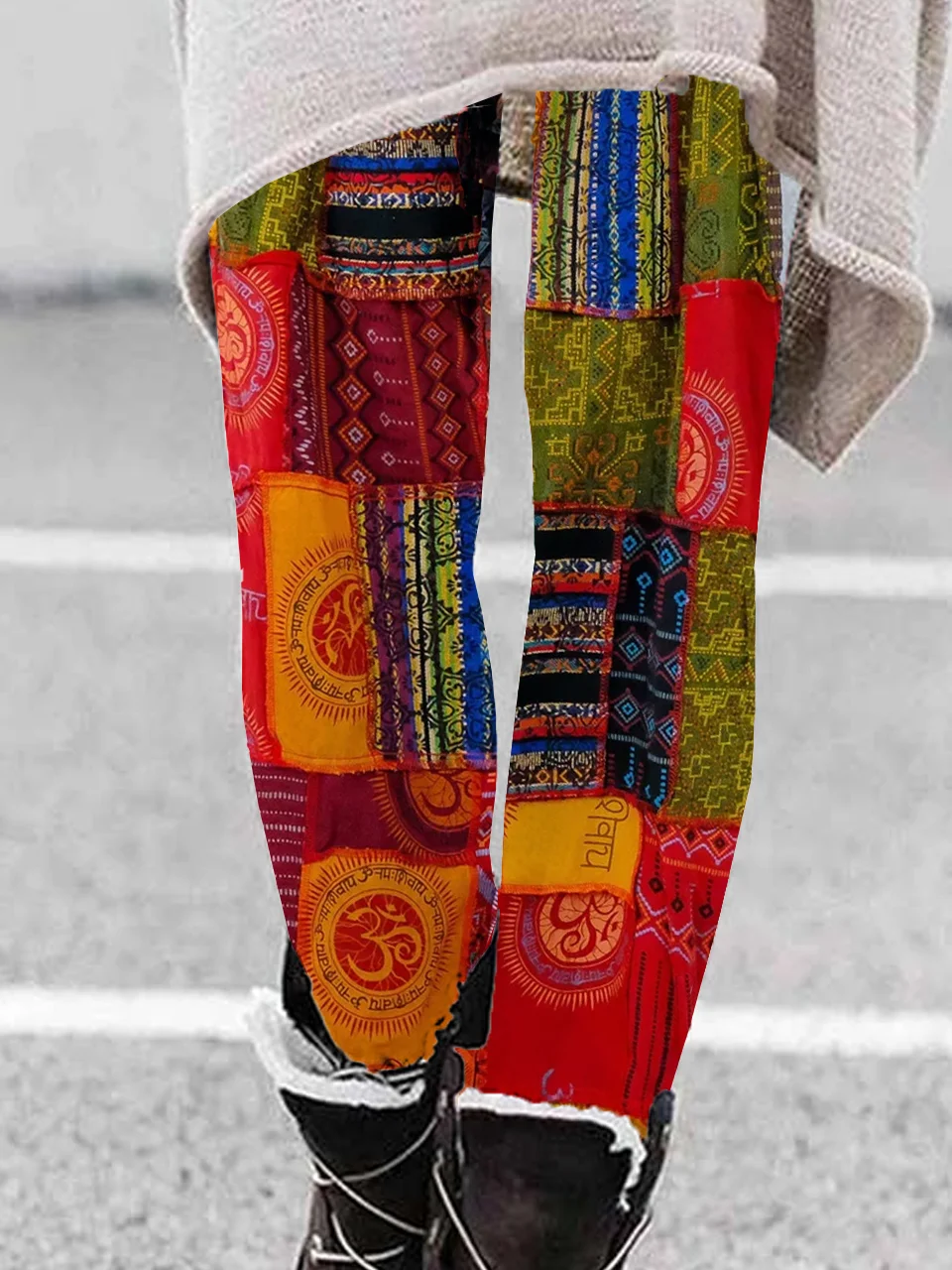 Casual Ethnic Long Leggings