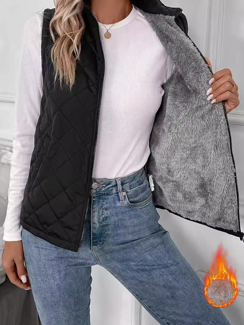 Women's Plain Fleece Loose Vest