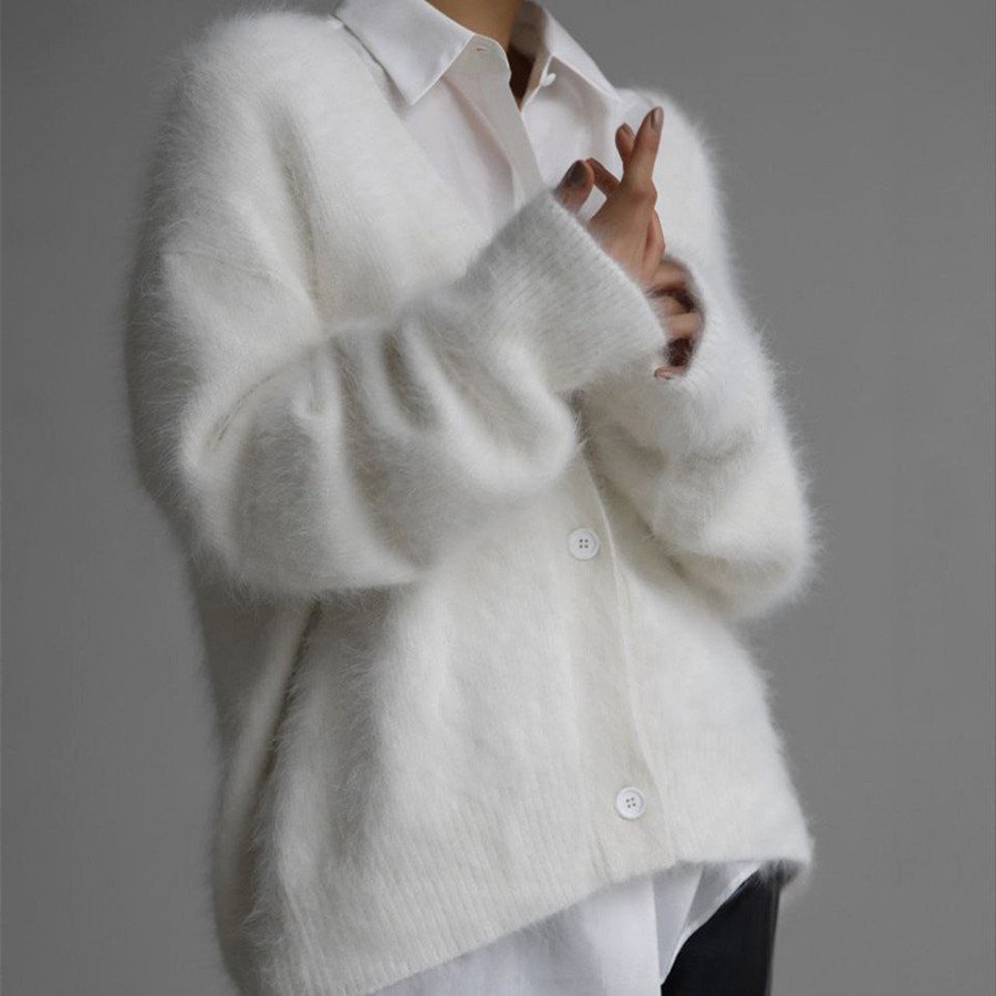 Women Wool/Knitting Plain Long Sleeve Comfy Casual Cardigan