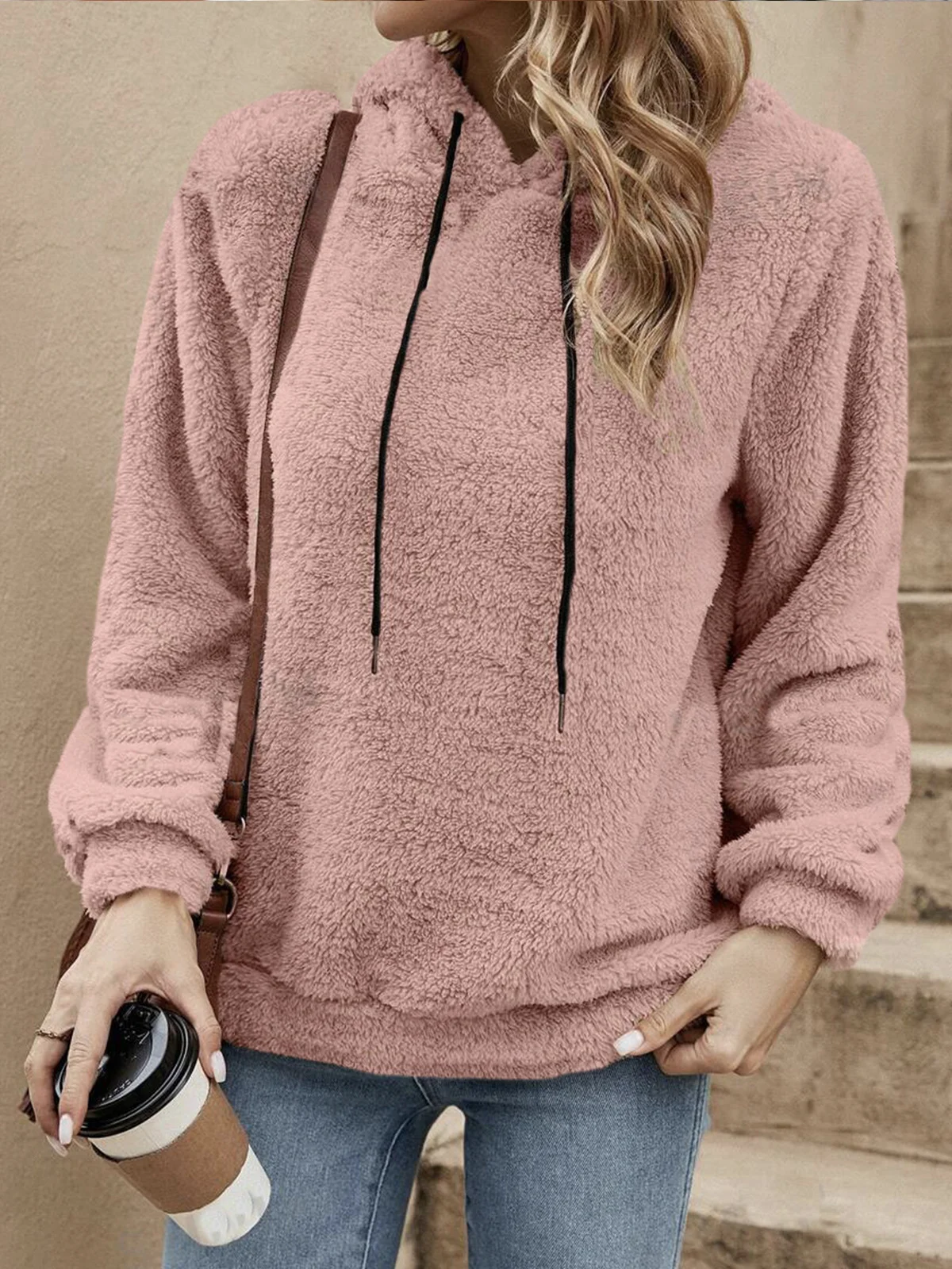 Casual Hoodie Plain Sweatshirt