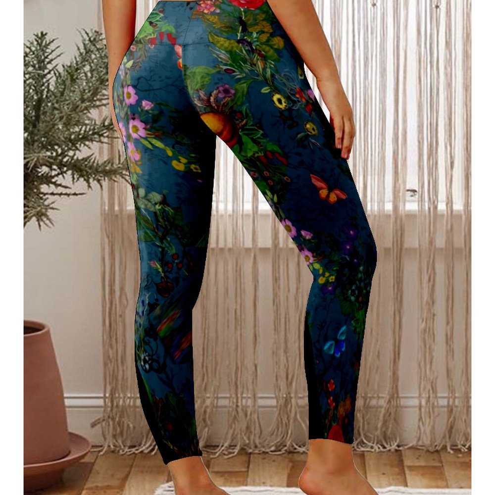 Casual Floral Long Leggings