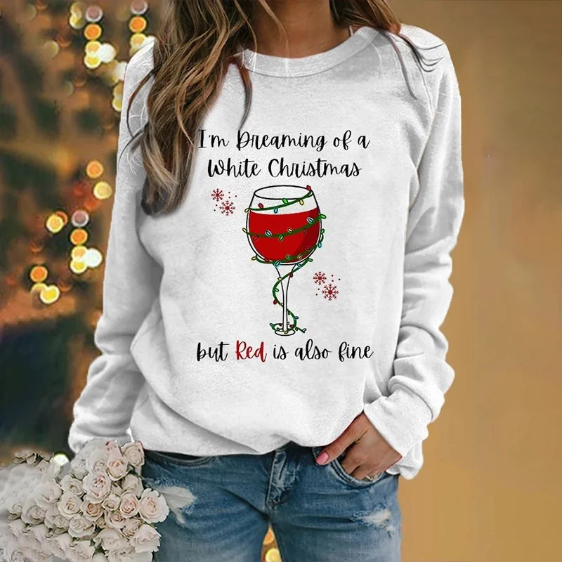 Casual Crew Neck Christmas Sweatshirt Zipper