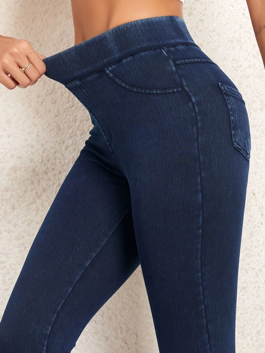 Tight Casual Denim Plain Jeans