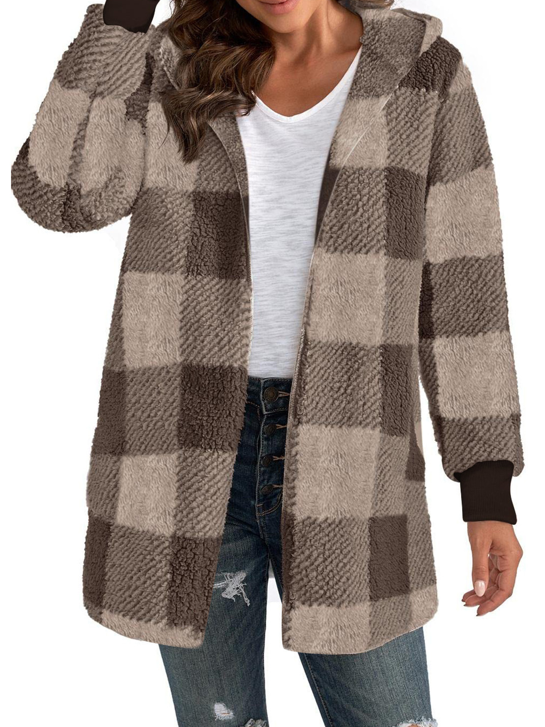 Women's Plaid Regular Loose Jacket