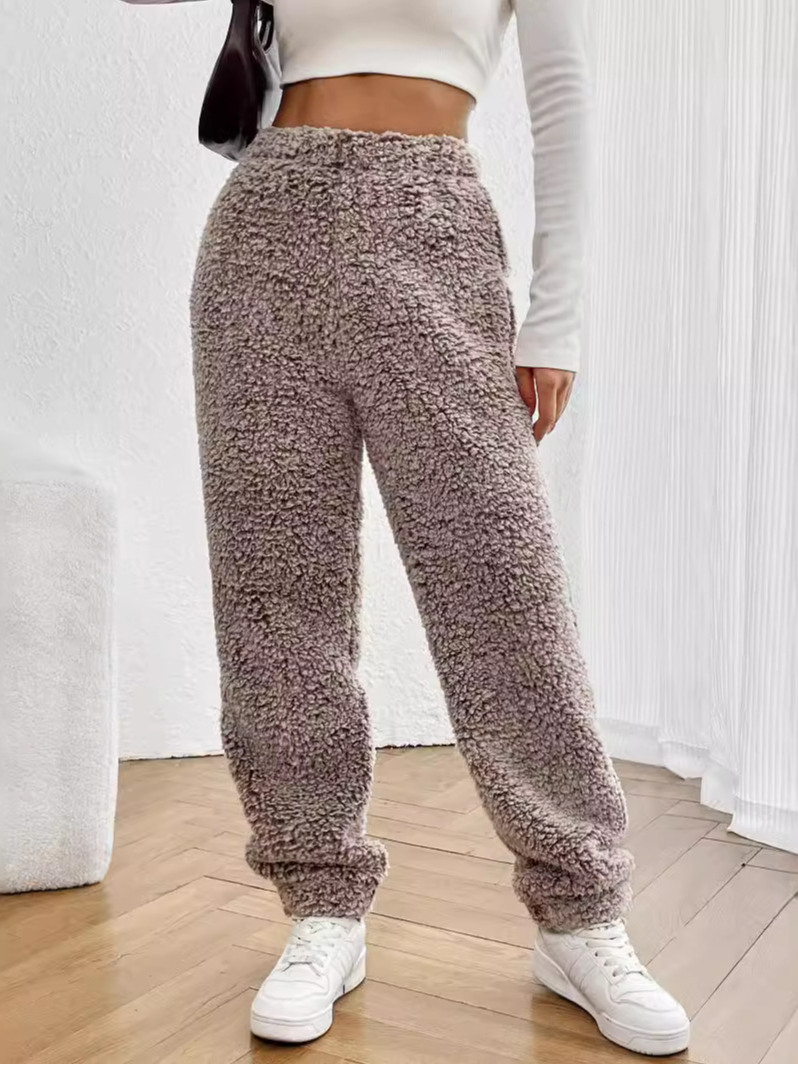 Women Casual Fleece Loose Long Pants