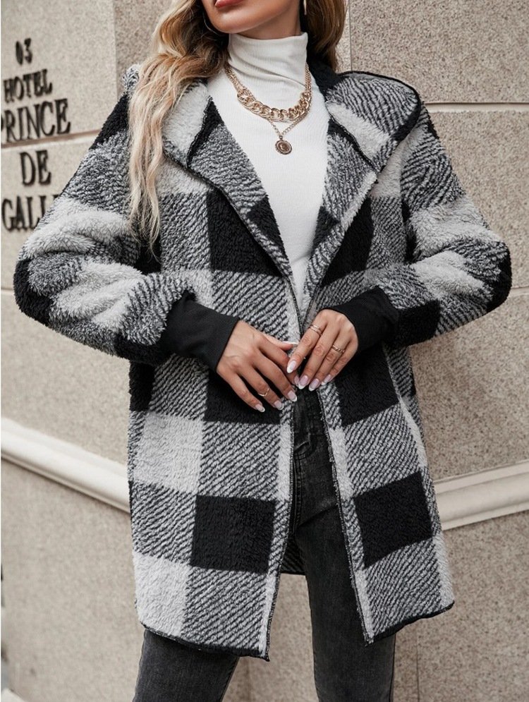 Women's Plaid Regular Loose Jacket