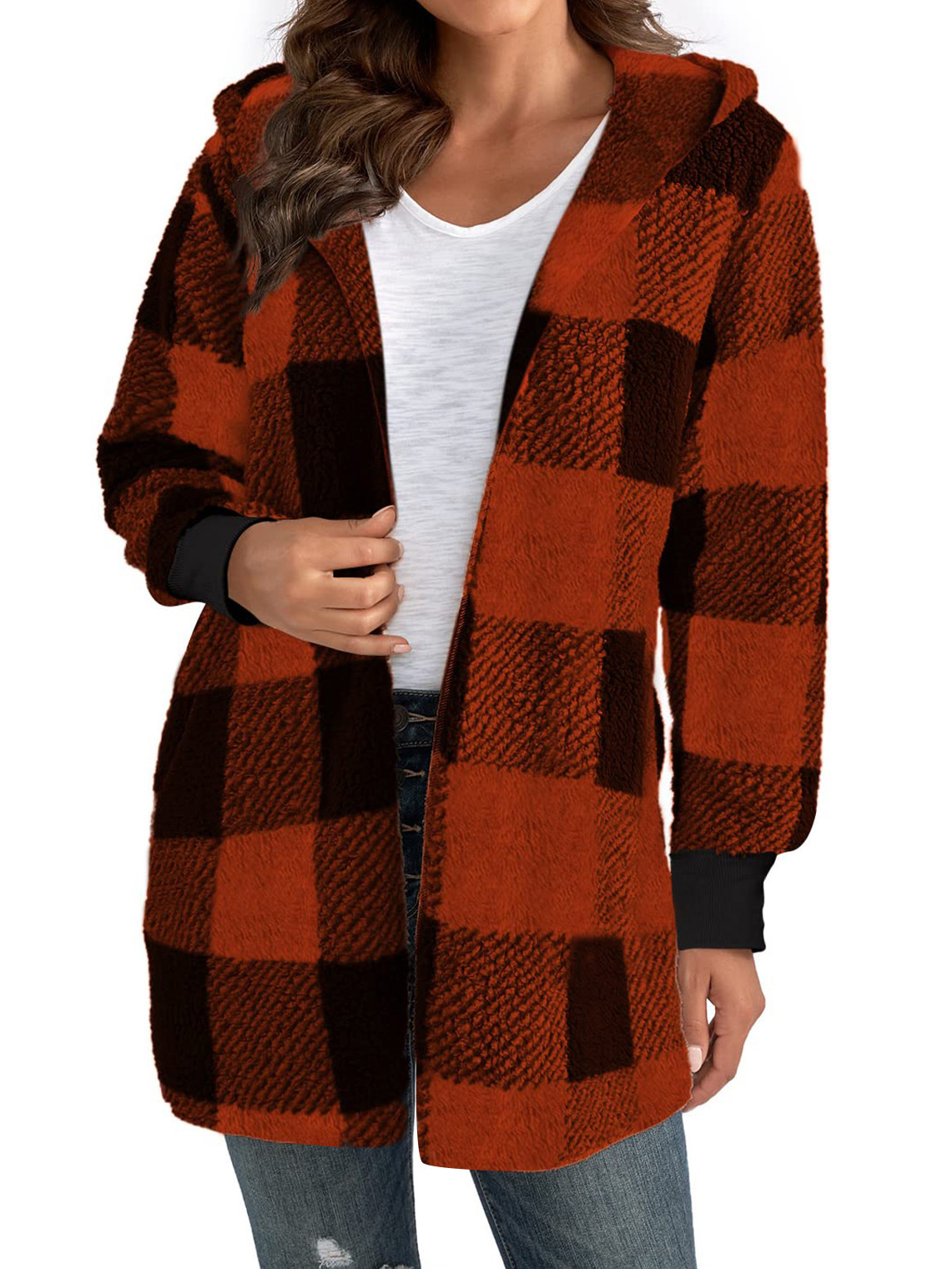 Women's Plaid Regular Loose Jacket