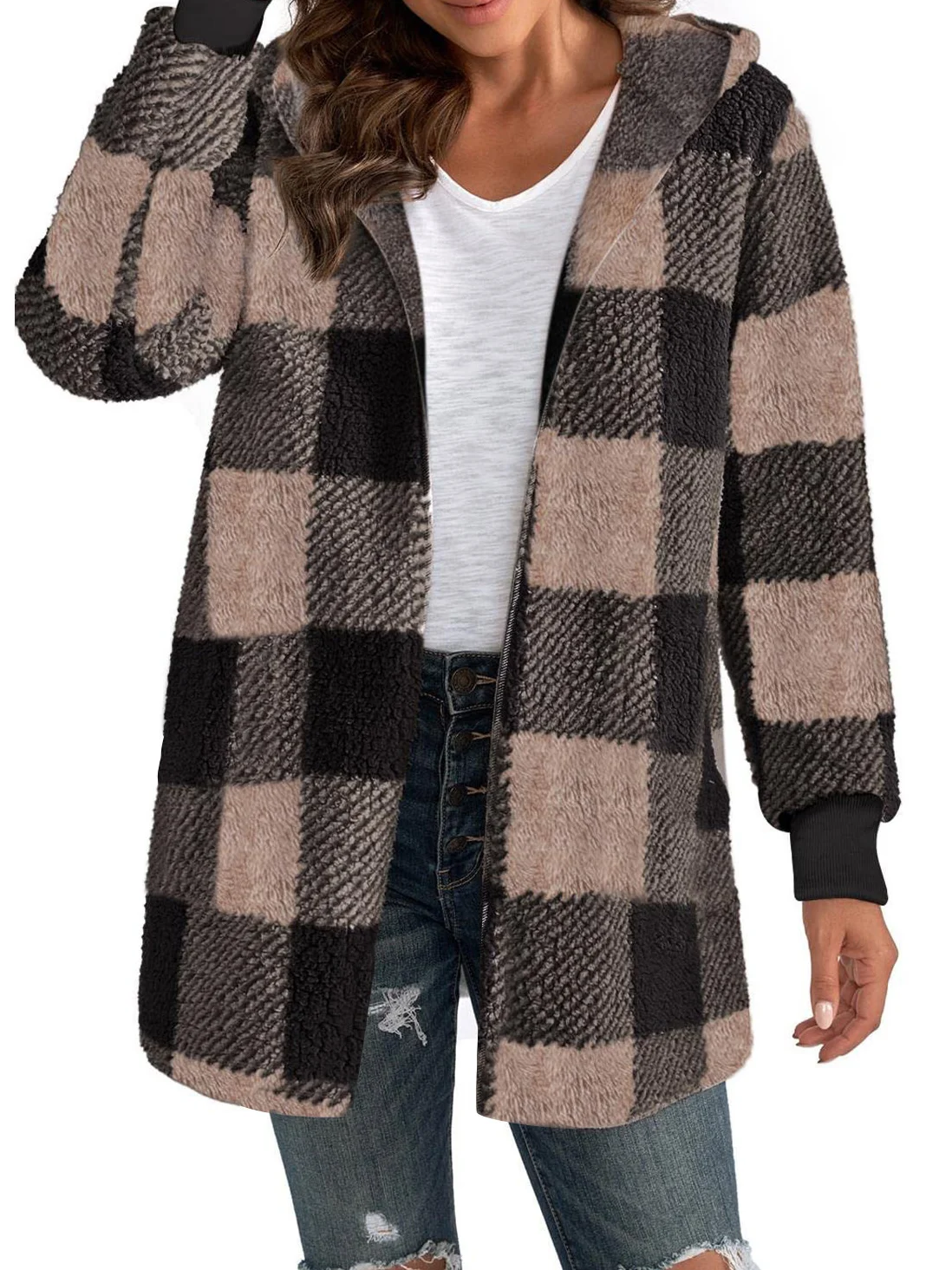 Women's Plaid Regular Loose Jacket