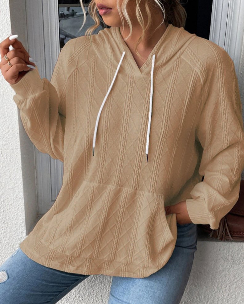 Casual Hoodie Plain Sweatshirt