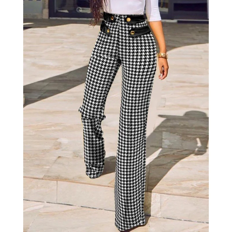 Casual Plaid Long Pant