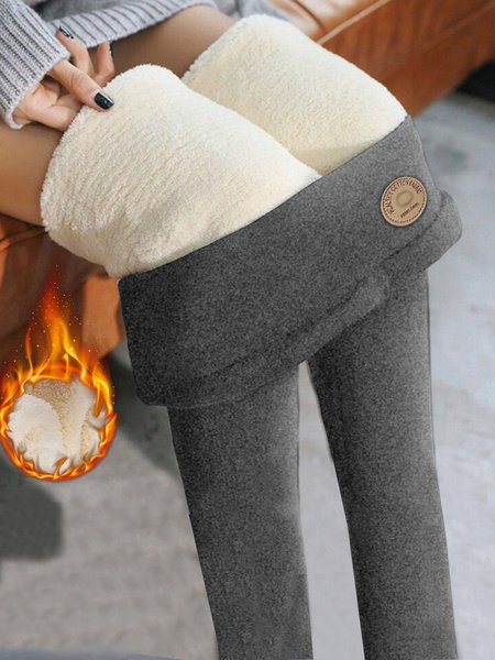 Casual Plain Long Leggings