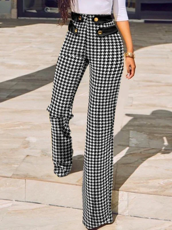 Casual Plaid Long Pant