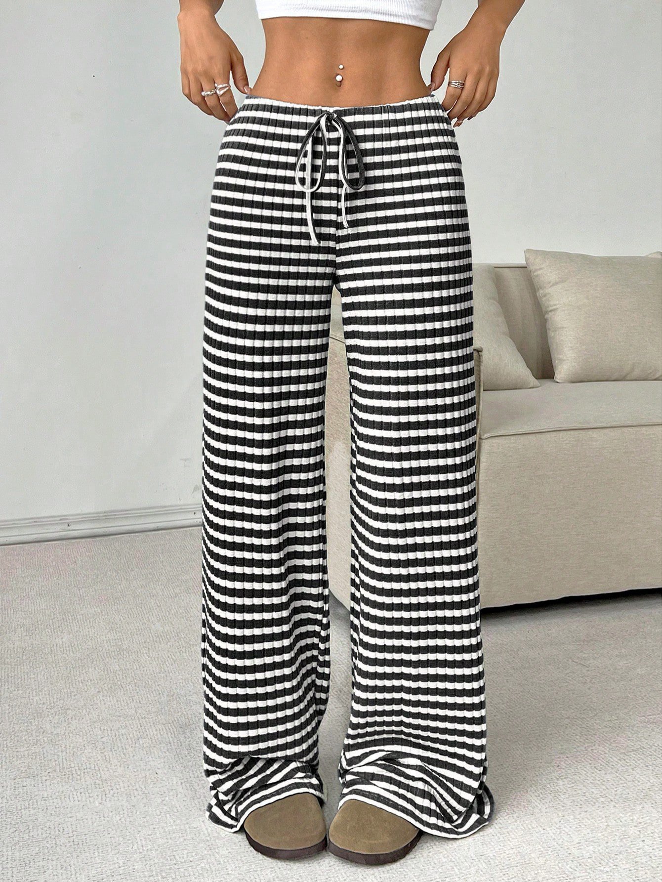 Casual Striped Long Pant