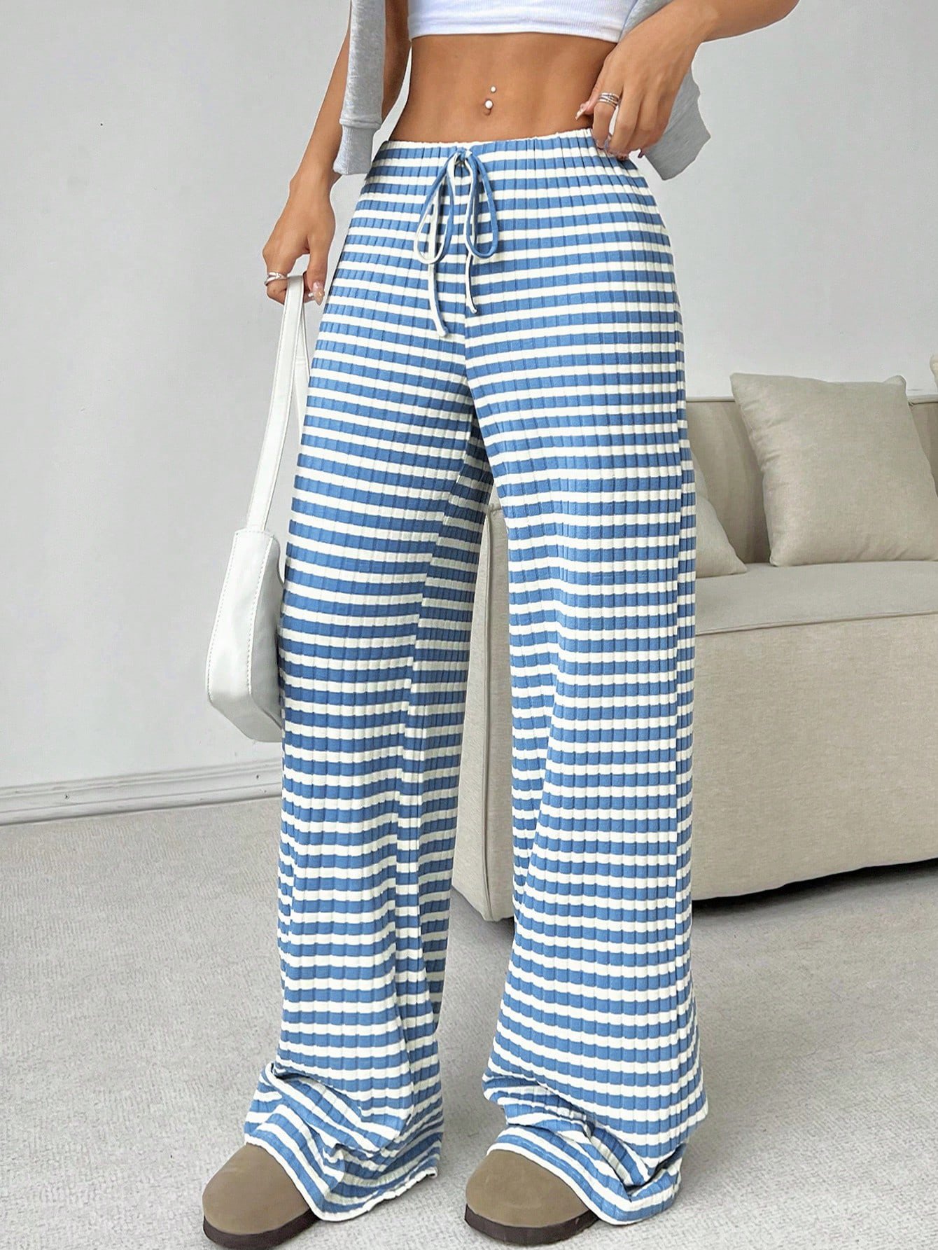 Casual Striped Long Pant