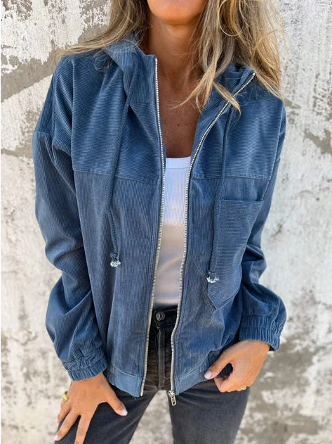 Women's Plain Bomber Jacket Zipper Regular Regular Fit Jacket