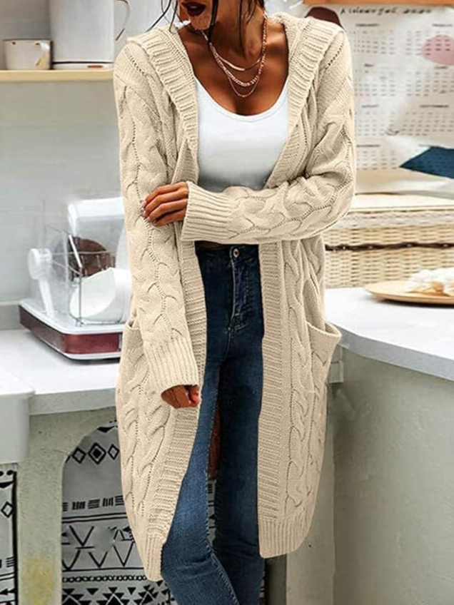 Women Plain Long Sleeve Comfy Casual Cardigan