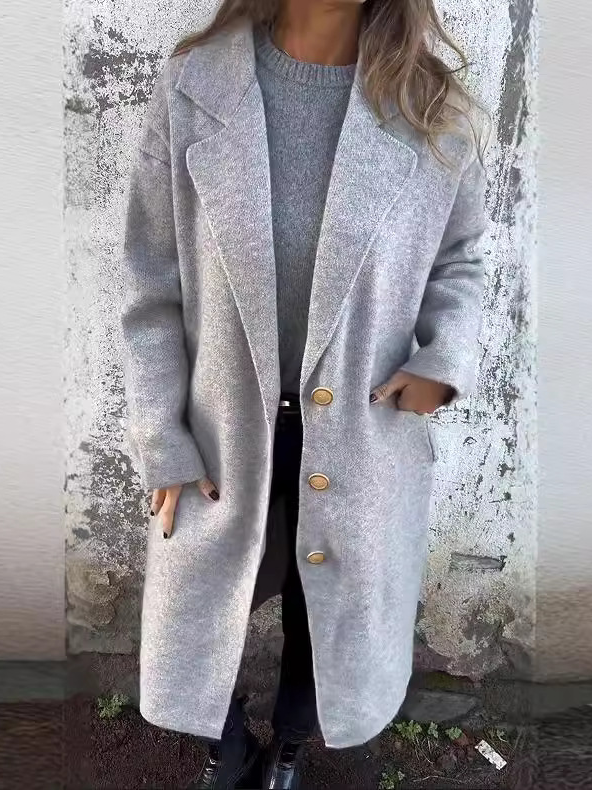 Women's Plain Regular Loose Coat