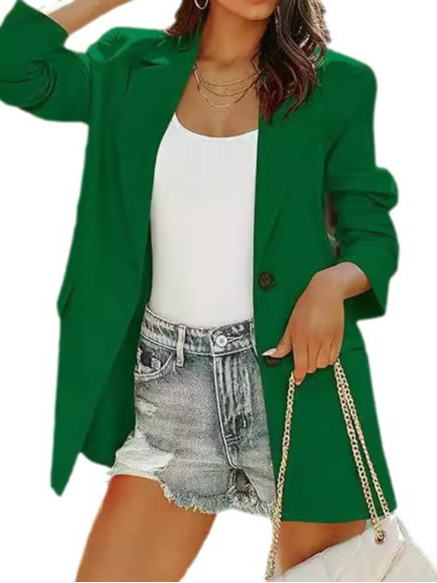 Women's Plain Regular Loose Blazer