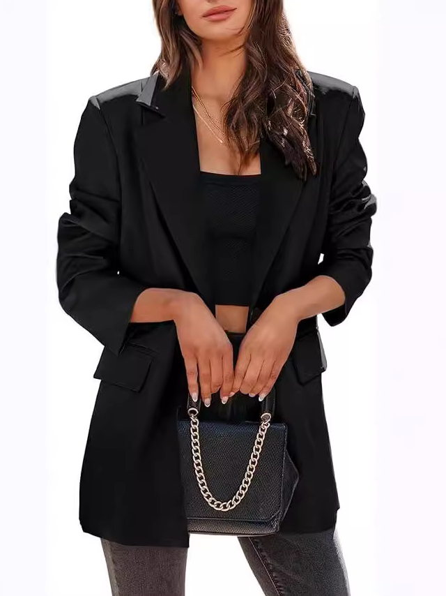 Women's Plain Regular Loose Blazer