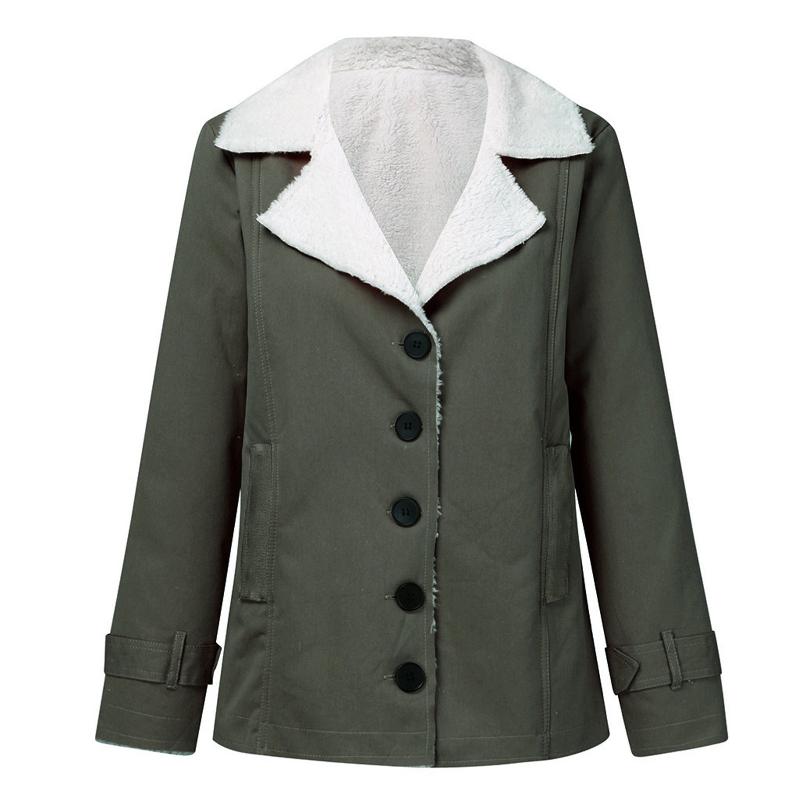 Women's Plain Parker Coat Heavyweight Loose Padded Jacket