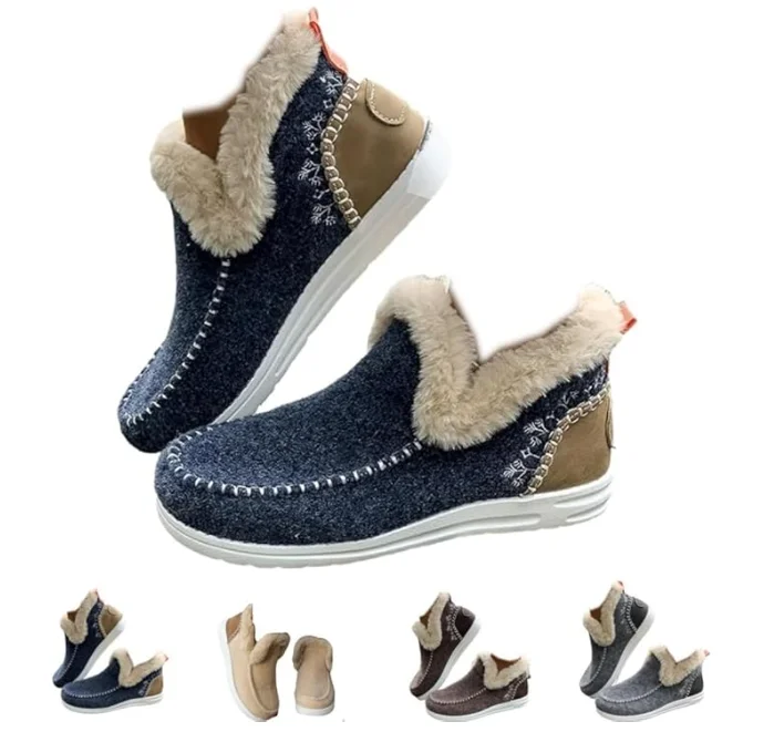 Casual Plain Slip On Flat Heel Snow Boots