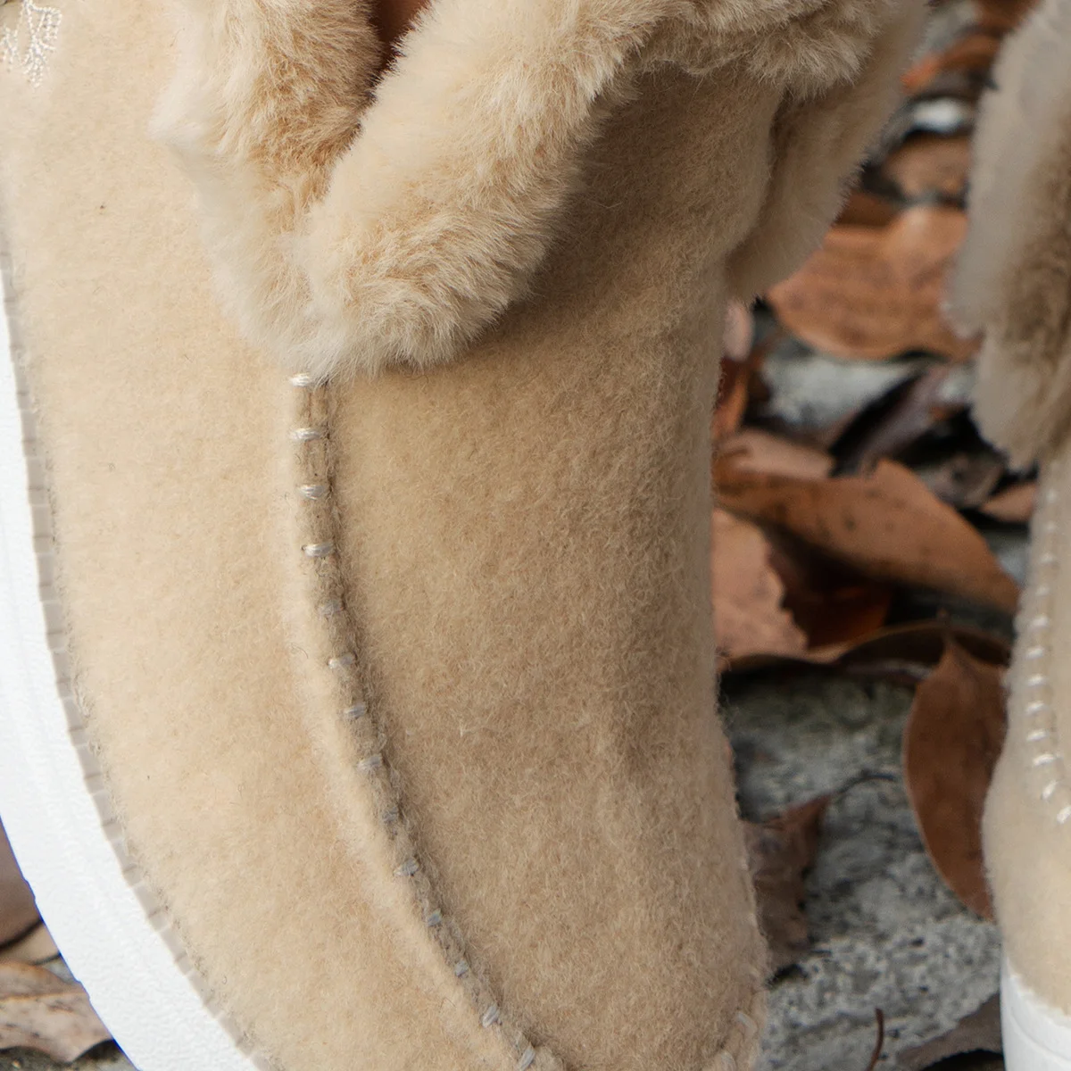 Casual Plain Slip On Flat Heel Snow Boots