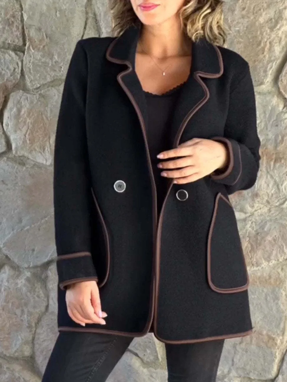 Women's Plain Regular Loose Coat