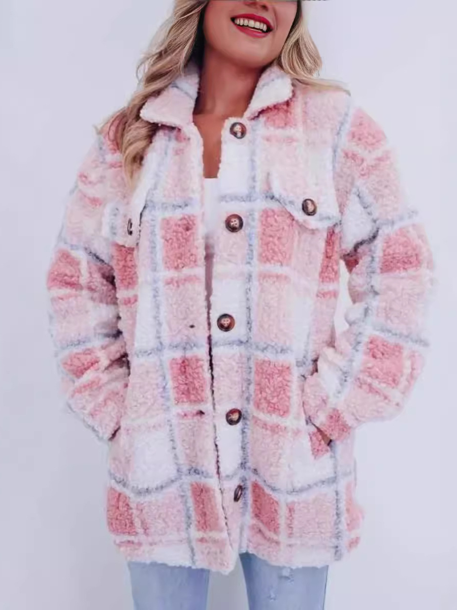 Women's Plaid Heavyweight Loose Jacket