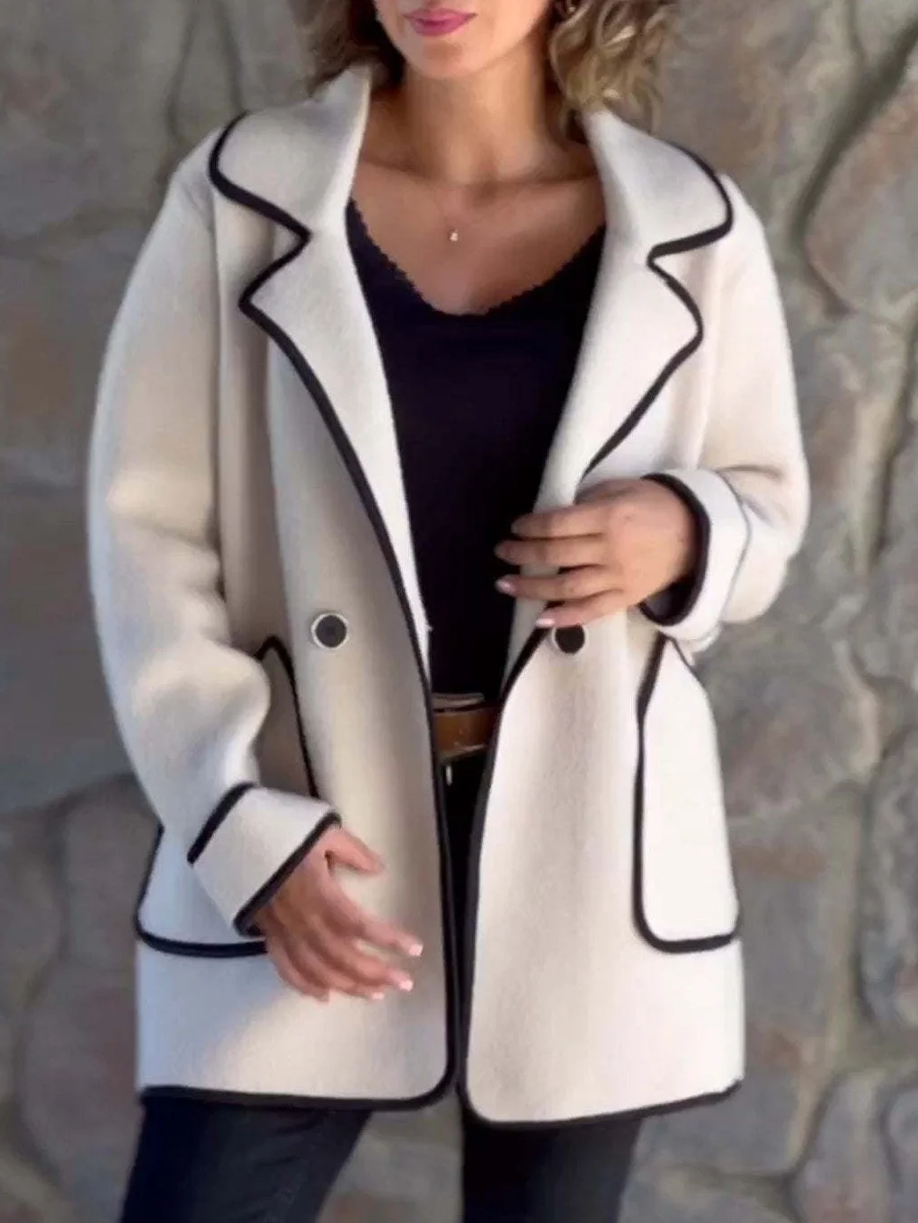 Women's Plain Regular Loose Coat