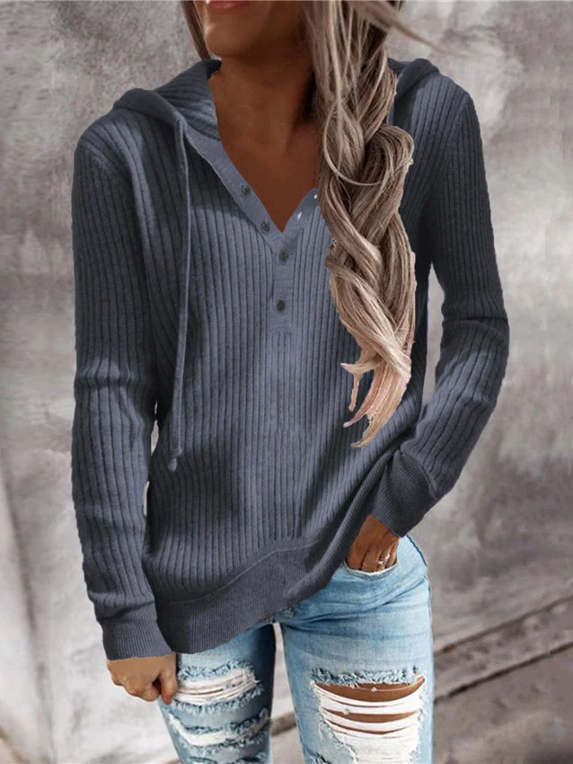 Women Wool/Knitting Plain Long Sleeve Comfy Casual Sweater