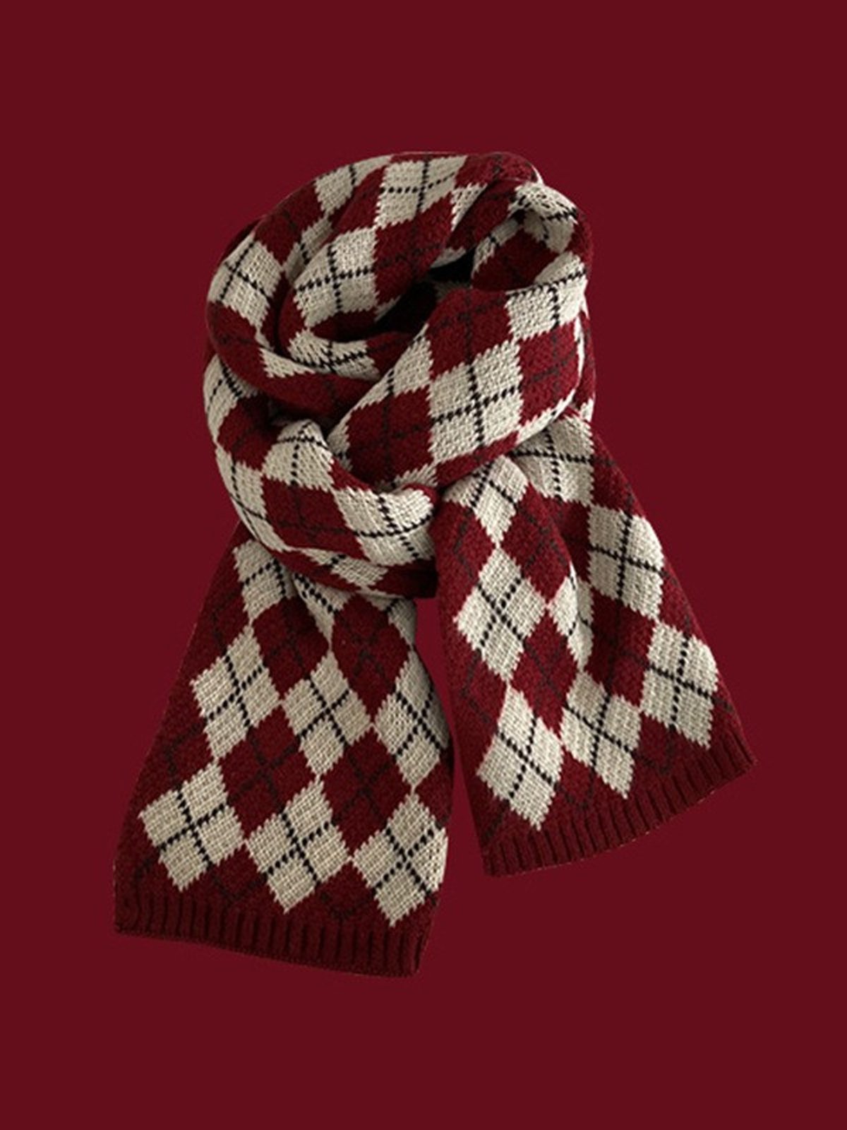 Christmas Casual Colok Block Scarf