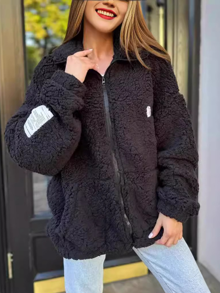 Women's Plain Thicken Loose Jacket