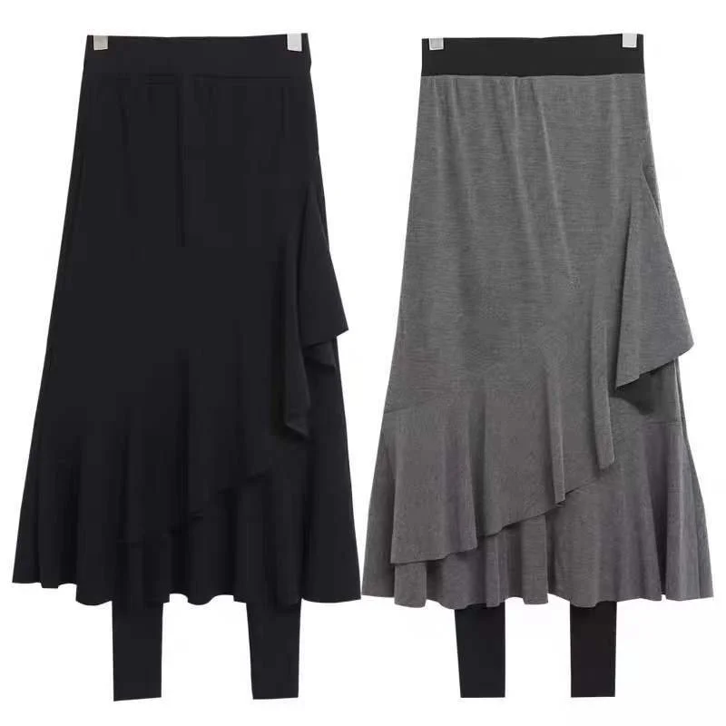 Casual Plain A-Line Mid Waist Maxi Skirt