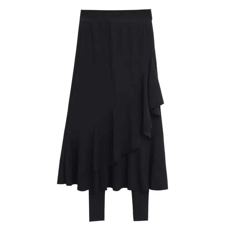 Casual Plain A-Line Mid Waist Maxi Skirt