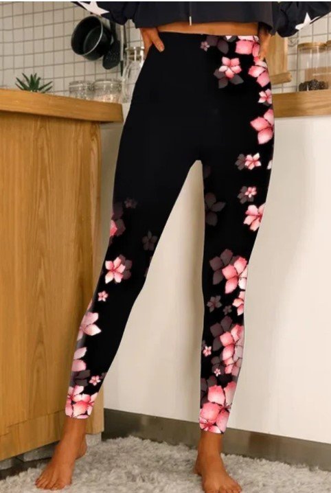 Casual Floral Long Leggings