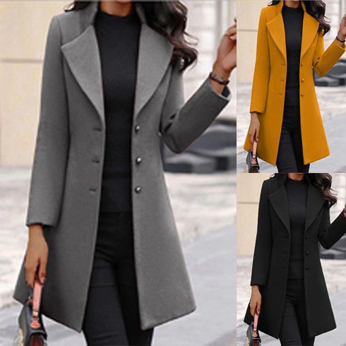 Women's Plain Regular Regular Fit Coat