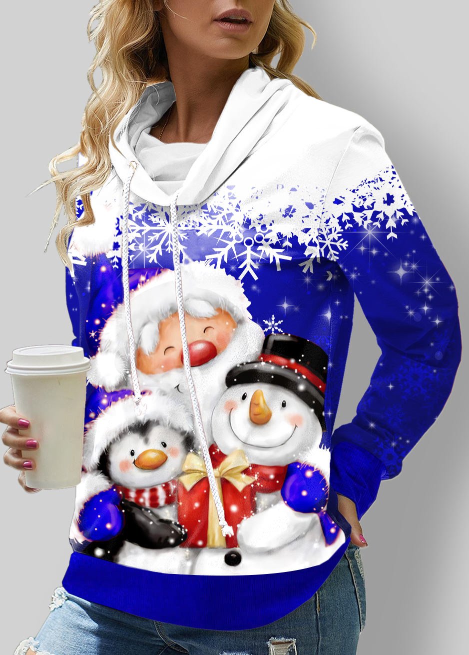 Casual Hoodie Christmas Sweatshirt Zipper