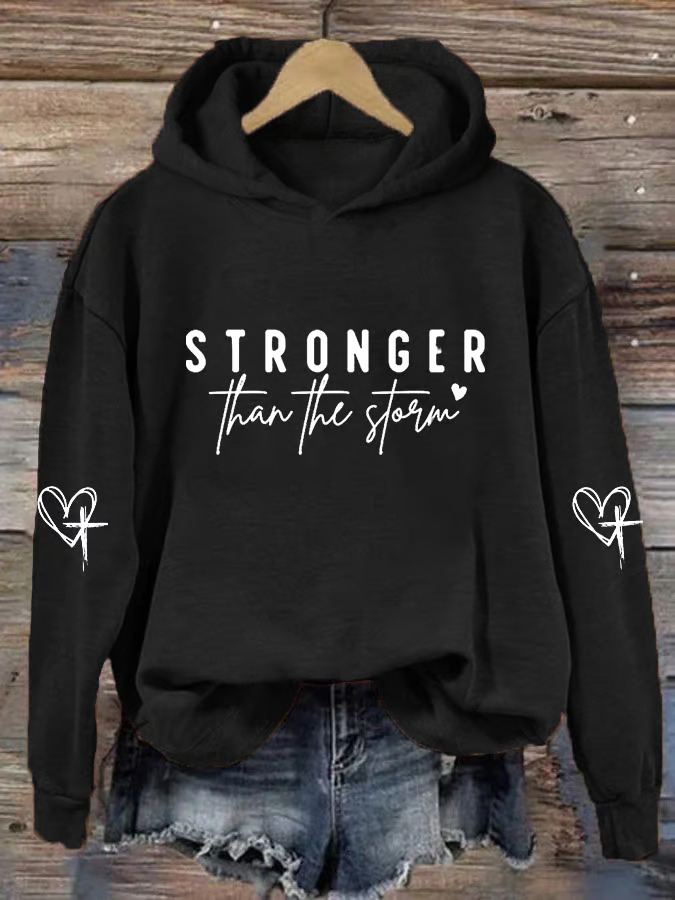 Casual Hoodie Text Letters Hoodie