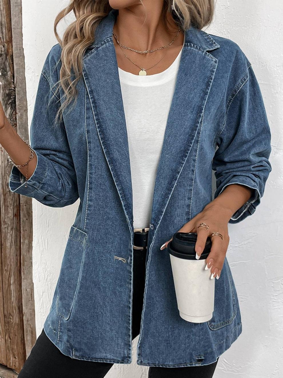 Women's Plain Thicken Loose Jacket